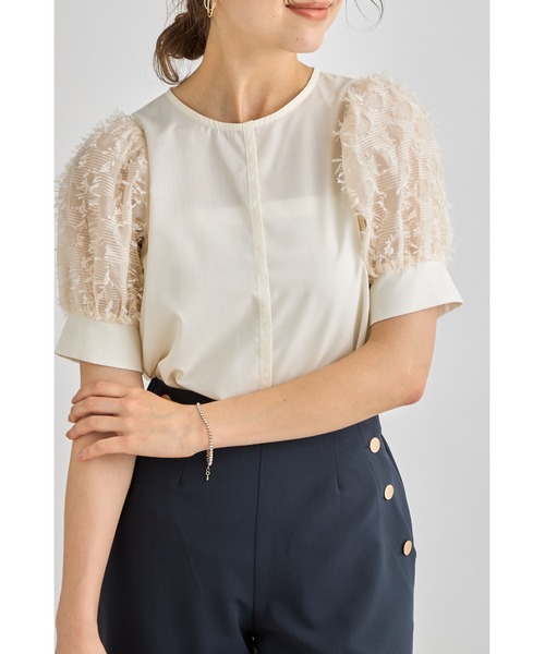 &. NOSTALGIA(アンドドットノスタルジア)の「フリンジスリーブブラウス(シャツ/ブラウス・レディース・ブラック/アイボリー・FREE)」の9枚目の写真