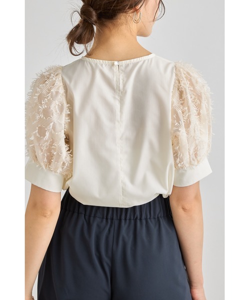 &. NOSTALGIA(アンドドットノスタルジア)の「フリンジスリーブブラウス(シャツ/ブラウス・レディース・ブラック/アイボリー・FREE)」の10枚目の写真