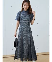 MERCURYDUO | ブラウス付きレースキャミワンピース(ワンピース)