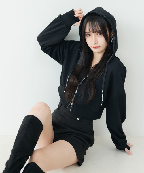 DearMyLoveMillor(ディアマイラブミラー)の「パッチワークショートパンツ(その他パンツ・レディース・ブラック/ベージュ・SMALL/MEDIUM/LARGE/X-LARGE/XX-LARGE)」の3枚目の写真