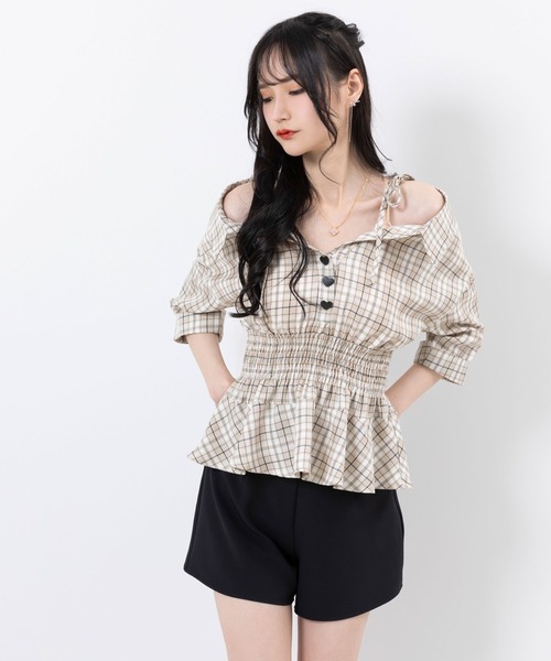 DearMyLoveMillor(ディアマイラブミラー)の「パッチワークショートパンツ(その他パンツ・レディース・ブラック/ベージュ・SMALL/MEDIUM/LARGE/X-LARGE/XX-LARGE)」の6枚目の写真
