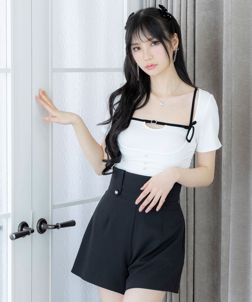 DearMyLoveMillor(ディアマイラブミラー)の「パッチワークショートパンツ(その他パンツ・レディース・ブラック/ベージュ・SMALL/MEDIUM/LARGE/X-LARGE/XX-LARGE)」の15枚目の写真