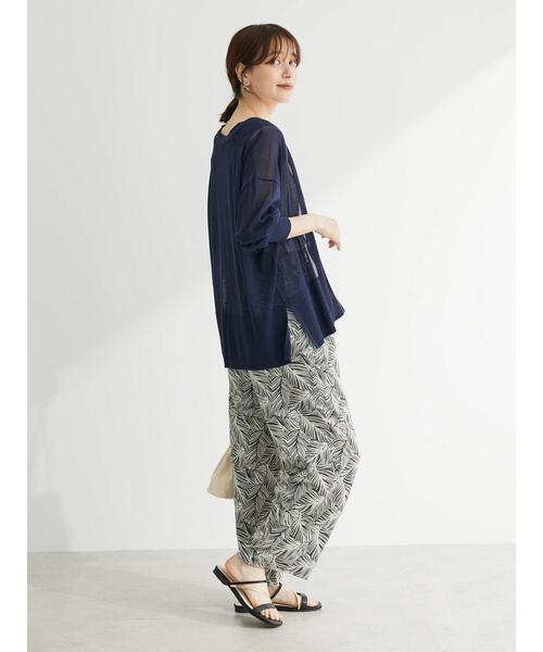 Green　Parks（グリーンパークス）の「接触冷感Vネックカーデ（カーディガン/ボレロ・レディース・ブルーグリーン/パープル/ダークネイビー/ホワイト・FREE）」の10枚目の写真