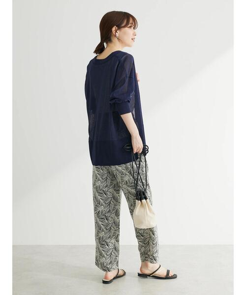 Green　Parks（グリーンパークス）の「接触冷感Vネックカーデ（カーディガン/ボレロ・レディース・ブルーグリーン/パープル/ダークネイビー/ホワイト・FREE）」の11枚目の写真