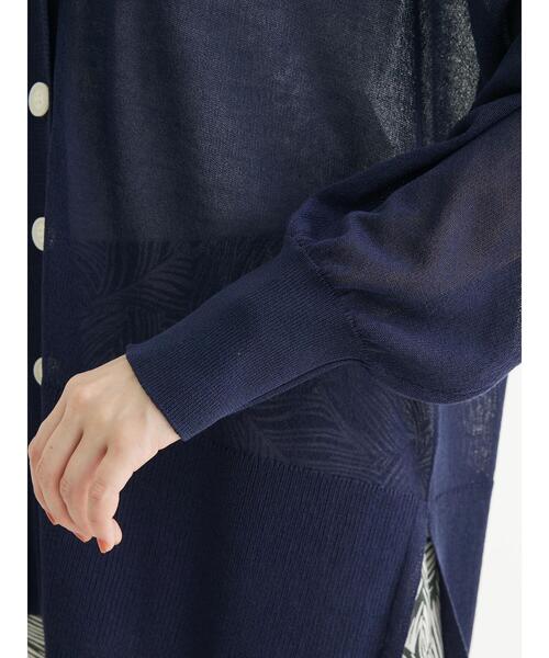 Green　Parks（グリーンパークス）の「接触冷感Vネックカーデ（カーディガン/ボレロ・レディース・ブルーグリーン/パープル/ダークネイビー/ホワイト・FREE）」の15枚目の写真