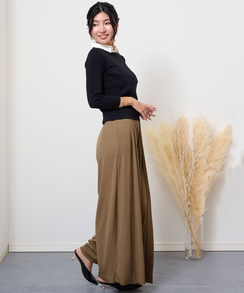ETERNITY SELECT(エタニティ セレクト)の「接触冷感 さらさら フリーカット フレアラップパンツ(その他パンツ・レディース・グリーン/ブラック/ベージュ・FREE)」の18枚目の写真