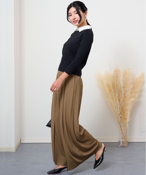 ETERNITY SELECT(エタニティ セレクト)の「接触冷感 さらさら フリーカット フレアラップパンツ(その他パンツ・レディース・グリーン/ブラック/ベージュ・FREE)」の19枚目の写真