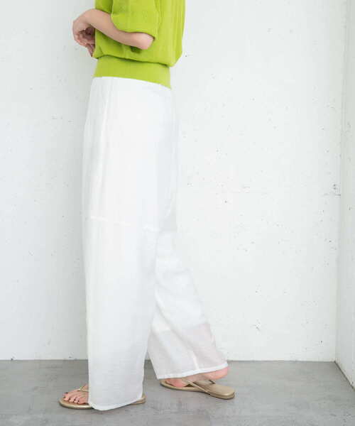 KBF（ケイビーエフ）の「ボリュームシアーコクーンパンツ（その他パンツ・レディース・オフホワイト/ブラック/ラベンダー・ONE）」の7枚目の写真