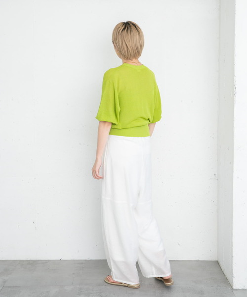 KBF（ケイビーエフ）の「ボリュームシアーコクーンパンツ（その他パンツ・レディース・オフホワイト/ブラック/ラベンダー・ONE）」の10枚目の写真