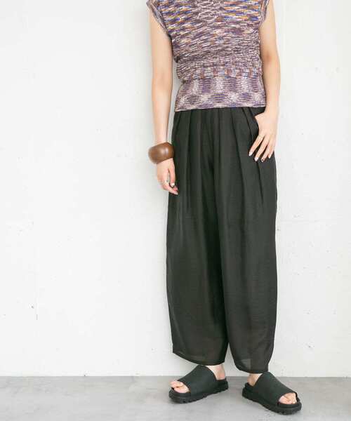 KBF（ケイビーエフ）の「ボリュームシアーコクーンパンツ（その他パンツ・レディース・オフホワイト/ブラック/ラベンダー・ONE）」の21枚目の写真