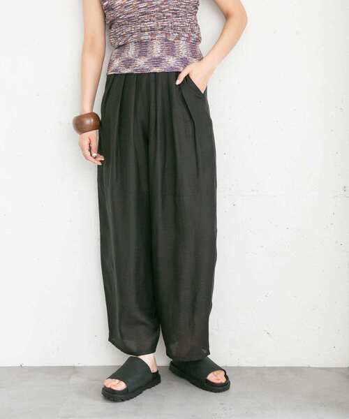 KBF（ケイビーエフ）の「ボリュームシアーコクーンパンツ（その他パンツ・レディース・オフホワイト/ブラック/ラベンダー・ONE）」の22枚目の写真