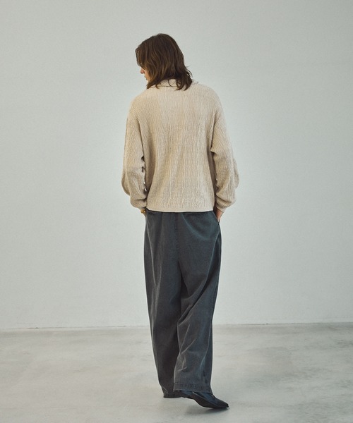 ジャガードスキッパールーズニットポロシャツ EMMA CLOTHES（ニット