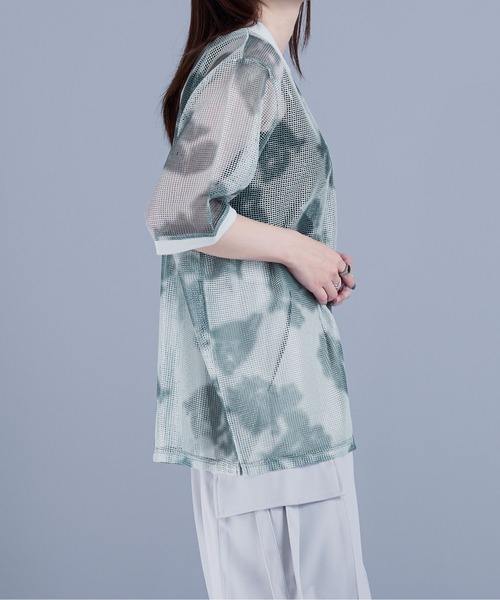 Ellno Loset（エルノロゼット）の「メッシュフラワーポロシャツ（Tシャツ/カットソー・メンズ・ブルー/ネイビー/グレー・MEDIUM/LARGE/SMALL）」の12枚目の写真