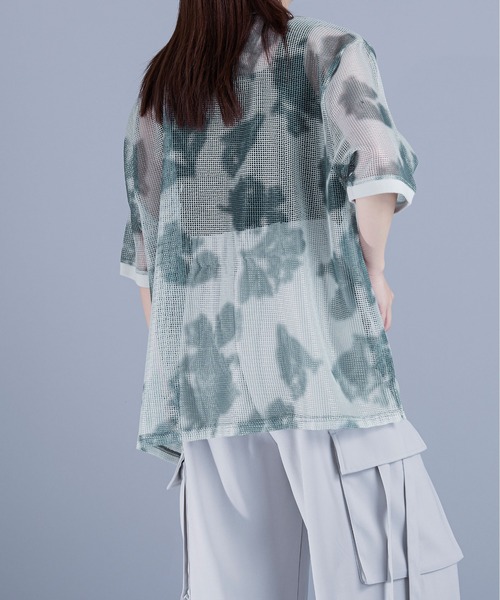 Ellno Loset（エルノロゼット）の「メッシュフラワーポロシャツ（Tシャツ/カットソー・メンズ・ブルー/ネイビー/グレー・MEDIUM/LARGE/SMALL）」の13枚目の写真