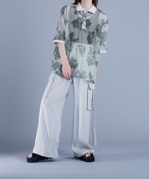 Ellno Loset（エルノロゼット）の「メッシュフラワーポロシャツ（Tシャツ/カットソー・メンズ・ブルー/ネイビー/グレー・MEDIUM/LARGE/SMALL）」の17枚目の写真