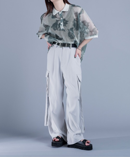 Ellno Loset（エルノロゼット）の「メッシュフラワーポロシャツ（Tシャツ/カットソー・メンズ・ブルー/ネイビー/グレー・MEDIUM/LARGE/SMALL）」の18枚目の写真