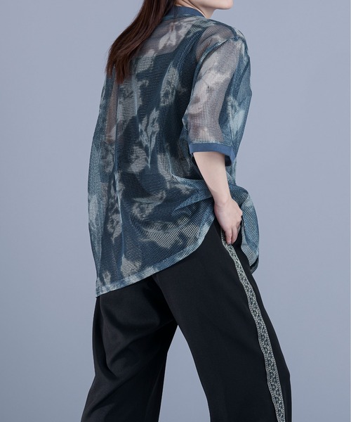 Ellno Loset（エルノロゼット）の「メッシュフラワーポロシャツ（Tシャツ/カットソー・メンズ・ブルー/ネイビー/グレー・MEDIUM/LARGE/SMALL）」の21枚目の写真