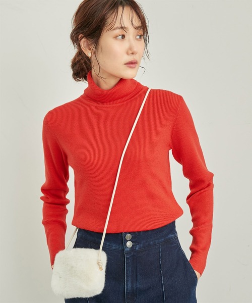 ROPE' PICNIC(ロペピクニック)の「アンチピリング/リブタートルニットプルオーバー(ニット/セーター・レディース・グレー系その他/ホワイト系その他7/レッド/ブラック/ホワイト系その他5/ブルー系その他6/ブルー系その他4/チャコールグレー/ベージュ・38)」の9枚目の写真