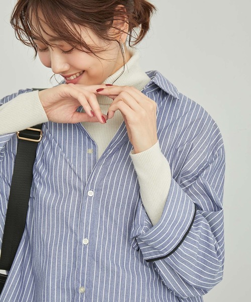 ROPE' PICNIC(ロペピクニック)の「アンチピリング/リブタートルニットプルオーバー(ニット/セーター・レディース・グレー系その他/ホワイト系その他7/レッド/ブラック/ホワイト系その他5/ブルー系その他6/ブルー系その他4/チャコールグレー/ベージュ・38)」の3枚目の写真