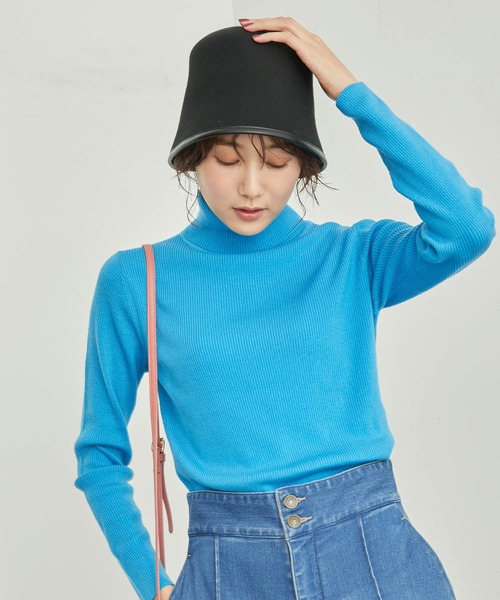 ROPE' PICNIC(ロペピクニック)の「アンチピリング/リブタートルニットプルオーバー(ニット/セーター・レディース・グレー系その他/ホワイト系その他7/レッド/ブラック/ホワイト系その他5/ブルー系その他6/ブルー系その他4/チャコールグレー/ベージュ・38)」の8枚目の写真