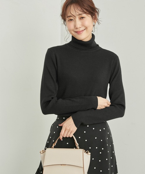 ROPE' PICNIC(ロペピクニック)の「アンチピリング/リブタートルニットプルオーバー(ニット/セーター・レディース・グレー系その他/ホワイト系その他7/レッド/ブラック/ホワイト系その他5/ブルー系その他6/ブルー系その他4/チャコールグレー/ベージュ・38)」の10枚目の写真