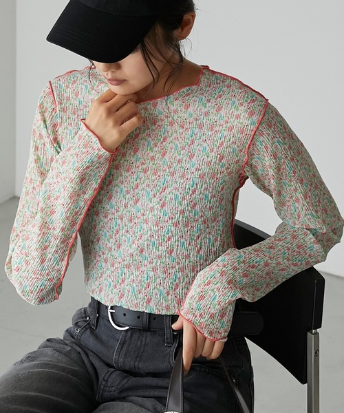 forksy.（フォルクシー）の「【forksy.】小花柄メロープリーツ