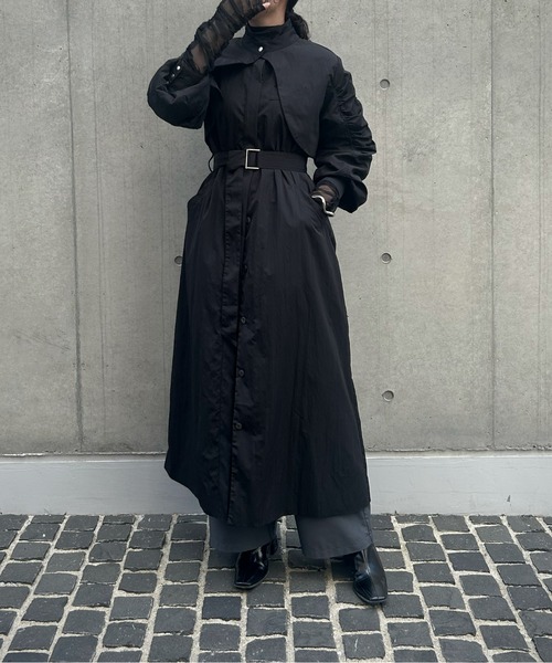 &g'aime（アンジェム）の「【&g’aime】ミリタリーモッズコート(3way) MILITARY MODS COAT(3WAY)（モッズコート・レディース・ブラック/ベージュ・FREE）」の3枚目の写真