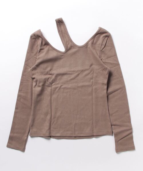 SAISON DE PAPILLON（セゾンドパピヨン）の「カットアウトリブカットソートップス（Tシャツ/カットソー・レディース・ブラック/ブラウン/ベージュ・L/S/M）」の15枚目の写真