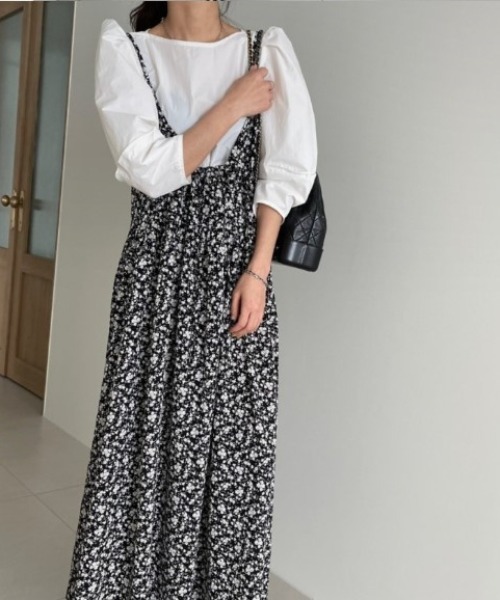 sorule（ソルレ）の「フラワーフロントリボンキャミワンピース（ワンピース・レディース・イエロー/ブラック/ブルー・FREE）」の6枚目の写真