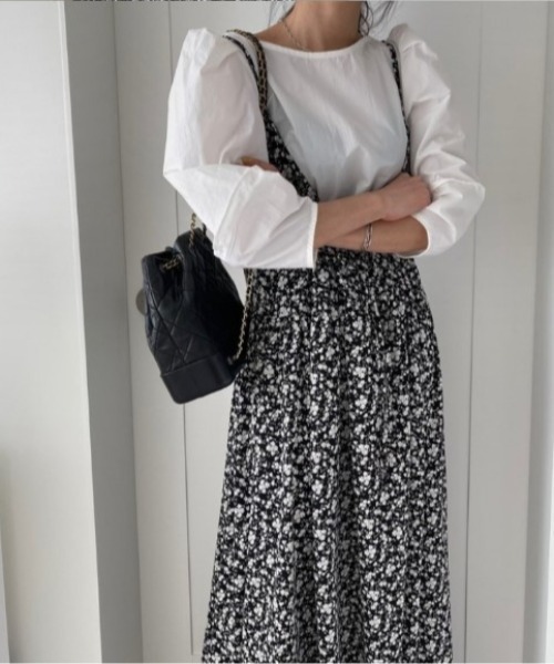 sorule（ソルレ）の「フラワーフロントリボンキャミワンピース（ワンピース・レディース・イエロー/ブラック/ブルー・FREE）」の7枚目の写真