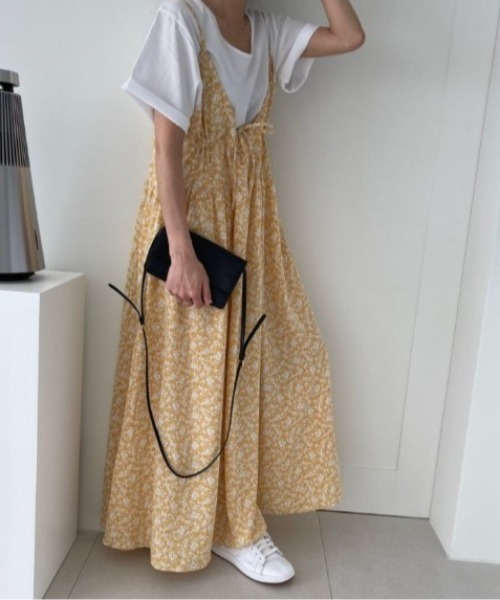 sorule（ソルレ）の「フラワーフロントリボンキャミワンピース（ワンピース・レディース・イエロー/ブラック/ブルー・FREE）」の12枚目の写真