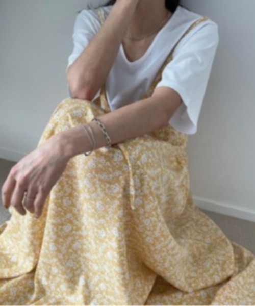 sorule（ソルレ）の「フラワーフロントリボンキャミワンピース（ワンピース・レディース・イエロー/ブラック/ブルー・FREE）」の13枚目の写真