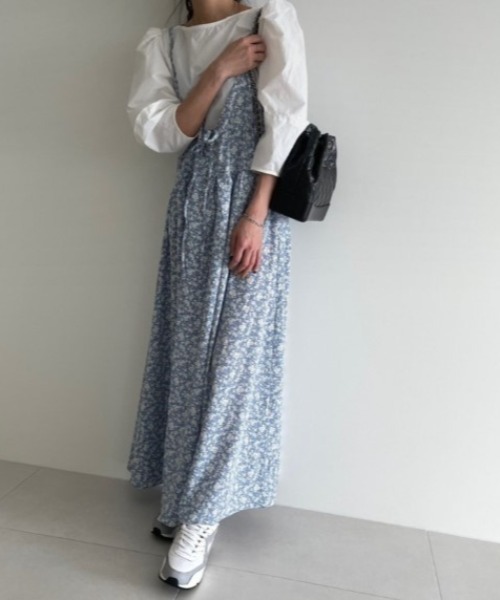 フラワーフロントリボンキャミワンピース（ワンピース）｜sorule