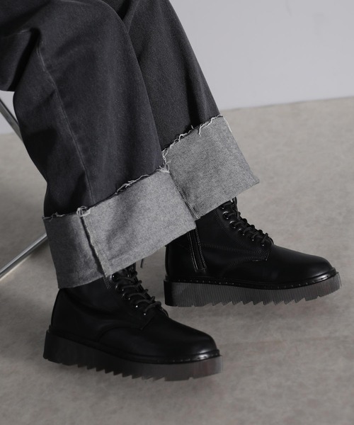 Java(ジャバ)の「《JaVaジャバ コラボ》冬の定番アイテム!クリアシャークソールレースアップブーツ(ブーツ・レディース・ブラウン/ブラック・XX-LARGE/XXX-LARGE/XXXX-LARGE/LARGE/X-LARGE/MEDIUM/SMALL)」の6枚目の写真