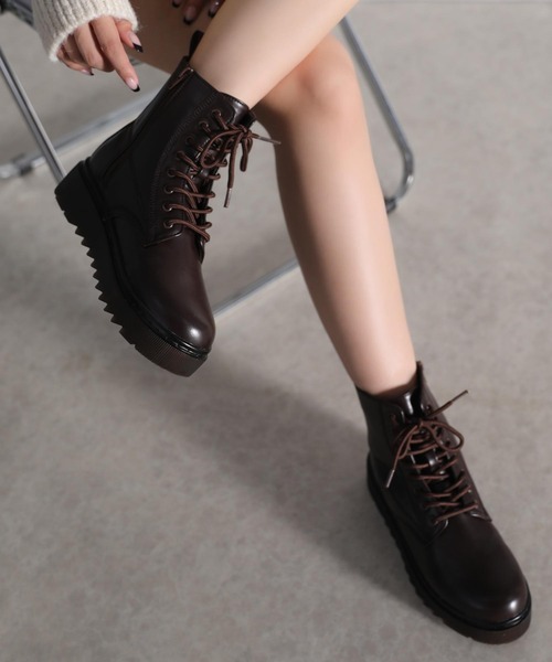 Java(ジャバ)の「《JaVaジャバ コラボ》冬の定番アイテム!クリアシャークソールレースアップブーツ(ブーツ・レディース・ブラウン/ブラック・XX-LARGE/XXX-LARGE/XXXX-LARGE/LARGE/X-LARGE/MEDIUM/SMALL)」の9枚目の写真