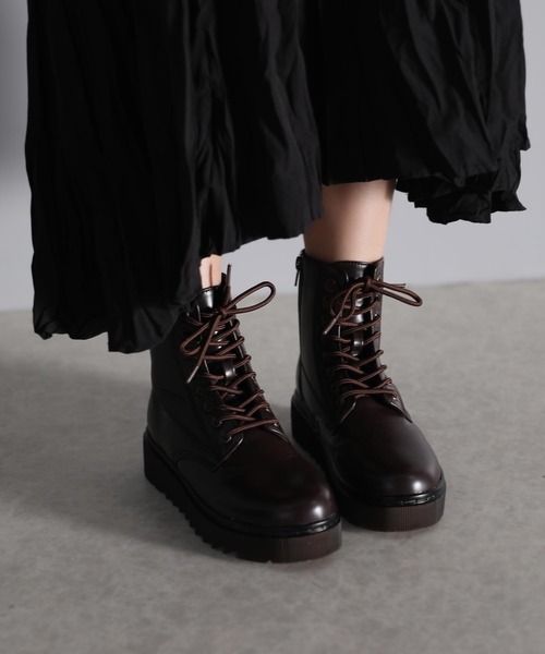 Java(ジャバ)の「《JaVaジャバ コラボ》冬の定番アイテム!クリアシャークソールレースアップブーツ(ブーツ・レディース・ブラウン/ブラック・XX-LARGE/XXX-LARGE/XXXX-LARGE/LARGE/X-LARGE/MEDIUM/SMALL)」の7枚目の写真