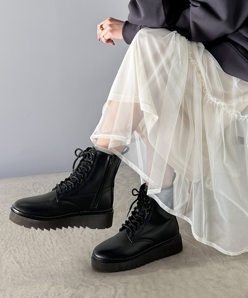 Java(ジャバ)の「《JaVaジャバ コラボ》冬の定番アイテム!クリアシャークソールレースアップブーツ(ブーツ・レディース・ブラウン/ブラック・XX-LARGE/XXX-LARGE/XXXX-LARGE/LARGE/X-LARGE/MEDIUM/SMALL)」の13枚目の写真