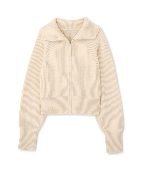 FREE'S MART（フリーズマート）の「◆［ＷＥＢ限定］フロントジップニットカーディガン（カーディガン/ボレロ・レディース・ブルー/グリーン/グレー系その他/ホワイト・FREE）」の8枚目の写真