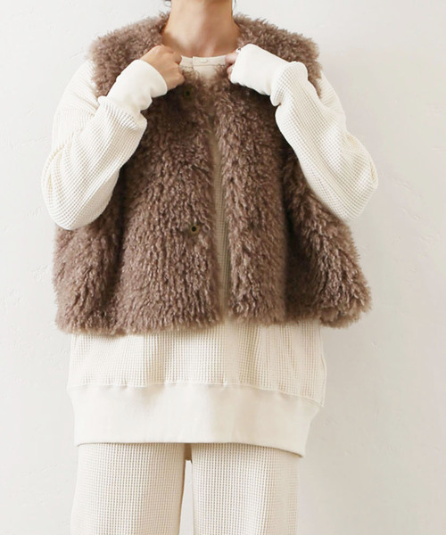 【美品】　JOURNAL STANDARD LUXE カーリーショートベスト journal standard luxe｜《予約》カーリーショートベスト