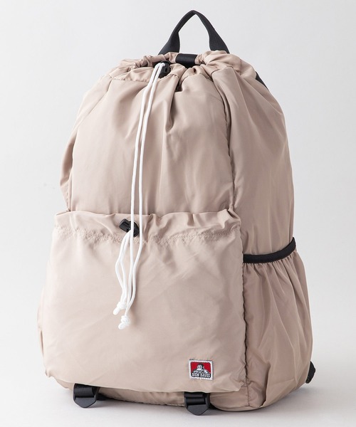 BEN DAVIS（ベンデイビス）の「【BEN DAVIS/ベンデイビス】ナイロン　ストリングバックパック BDW-8325（バックパック/リュック・メンズ・チャコールグレー/ベージュ/ブラック・FREE）」の3枚目の写真