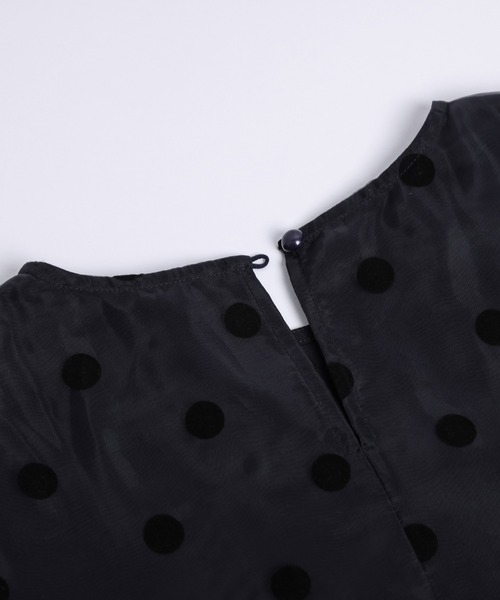 AMELY（エミリー）の「フロッキードット柄トップス（その他トップス・レディース・ブラック/ネイビー/オフホワイト・フリー）」の15枚目の写真