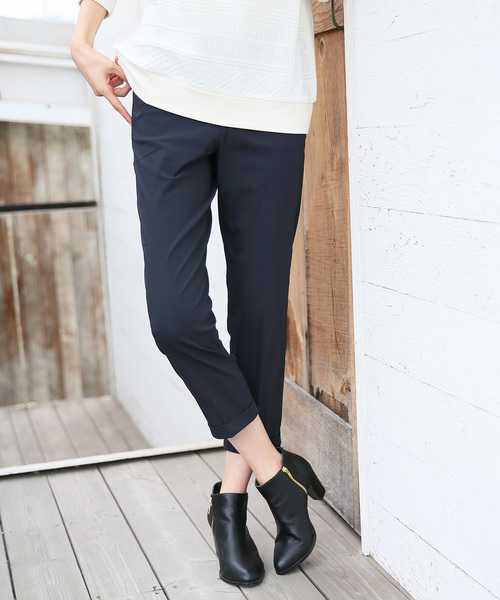 GLOBAL WORK（グローバルワーク）の「ナイロンレーヨンストレッチトラウザー/566397（その他パンツ・レディース・ホワイト/ブラウン/ネイビー/ダークネイビー/ブルー系その他/ブルー/ワインレッド/ダークブルー/その他・SMALL/MEDIUM/LARGE）」の7枚目の写真