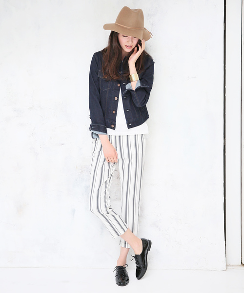 GLOBAL WORK（グローバルワーク）の「ナイロンレーヨンストレッチトラウザー/566397（その他パンツ・レディース・ホワイト/ブラウン/ネイビー/ダークネイビー/ブルー系その他/ブルー/ワインレッド/ダークブルー/その他・SMALL/MEDIUM/LARGE）」の19枚目の写真