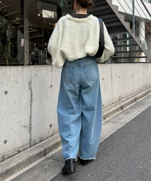 CIAOPANIC TYPY(チャオパニックティピー)の「ブークレボレロニットカーディガン(カーディガン/ボレロ・レディース・オフホワイト/ホワイト/チャコールグレー・ONE SIZE)」の22枚目の写真