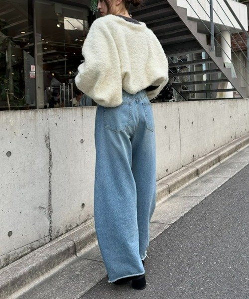 CIAOPANIC TYPY(チャオパニックティピー)の「ブークレボレロニットカーディガン(カーディガン/ボレロ・レディース・オフホワイト/ホワイト/チャコールグレー・ONE SIZE)」の21枚目の写真