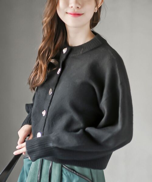 多釦ショート丈ニットカーディガン（カーディガン/ボレロ）｜rps