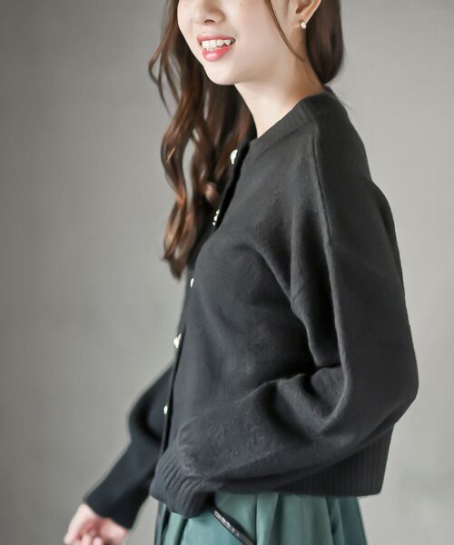 多釦ショート丈ニットカーディガン（カーディガン/ボレロ）｜rps