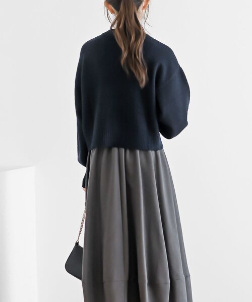 rps（アールピーエス）の「多釦ショート丈ニットカーディガン（カーディガン/ボレロ・レディース・アイボリー/ブラック/ダークネイビー/ボルドー・フリー）」の15枚目の写真