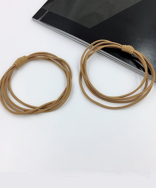 juweel(ユウェル)の「4重ヘアゴム100本入(ヘアゴム・レディース・パープル/ピンク/ブラウン/ライトブルー/カーキ/ブラック・FREE)」の9枚目の写真