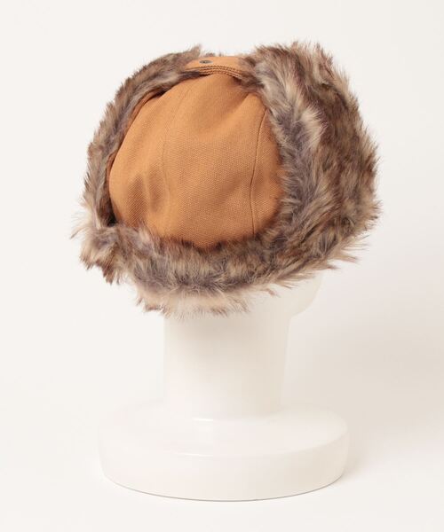 SPINNS（スピンズ）の「無地アビエーター ダック地パイロットキャップ（キャップ・メンズ・キャメル/カーキ/ブラック/オフホワイト/グレー・ONESIZE）」の6枚目の写真